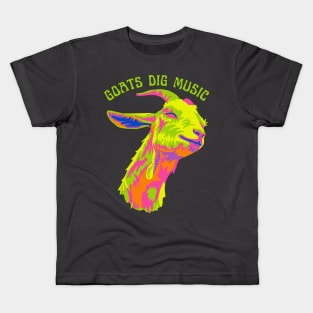 Goats Dig Music Kids T-Shirt